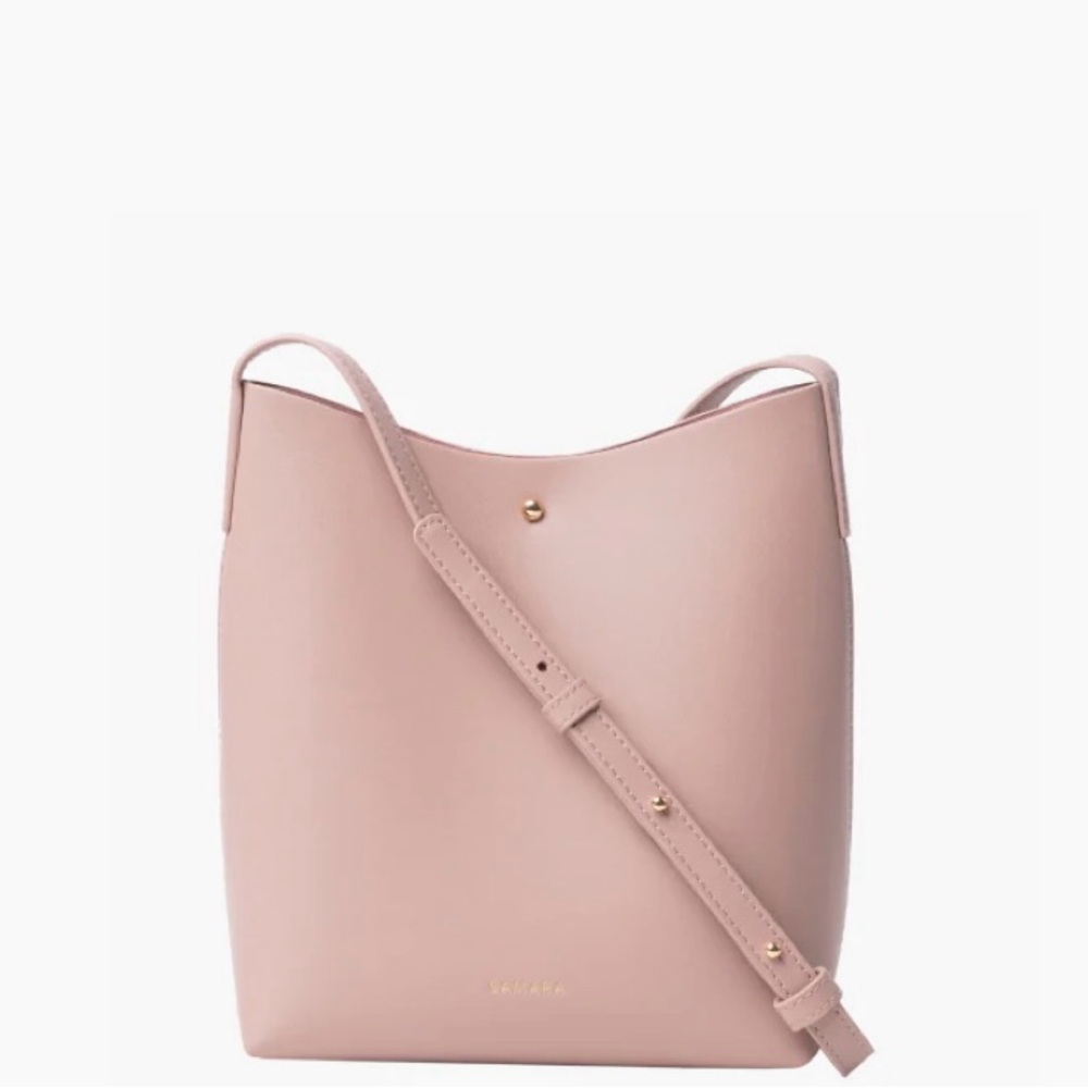 Samara Tan Leather Medium Shoulder Bag